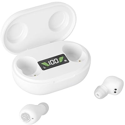 ECHOEDGE Rechargeable Hearing Amplifier with HD Intelligent Noise Reduction Chip - Anti-Howling, Digital Display Case & Touch Control - 35hrs Battery Life & 3 Sound Modes for Clearer Hearing (White)
