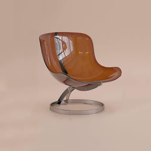Fauteuil flottant créatif avec base en acier au carbone, fauteuil d'appoint, design enveloppant, fauteuil de lecture en coquille d'œuf, adapté au salon, à la chambre, au balcon, à la salle à manger, a