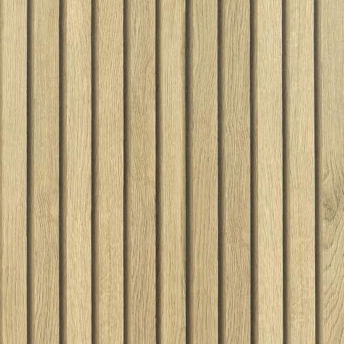 YENHOME Papel Pintado Pared Listones de Madera 3D Dormitorio 40x500cm Papel Vinilo Adhesivo Pared Efecto Paneles de Madera Salon Marron Vinilo para Muebles Cocina Tabla Armarios Lavable