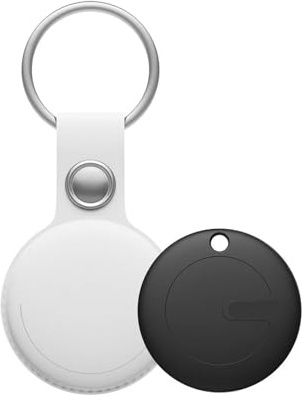Rastreador GPS Mitag Localizador Inteligente Bluetooth Dispositivo antipérdida Llaves móviles Buscador de Mascotas Ancianos Niños Trabaja con Find My(Black White)