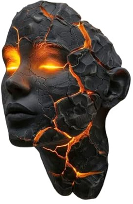 Générique Applique da parete | Anima Rotto Design Luce da Parete 3D - Ornamento Gotico in Resina per Interni con Illuminazione a LED per Decorazione Artistica Lettura Soggiorno Corridoio