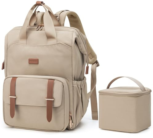 mommore Wickelrucksack Groß Wickeltasche Kinderwagen Geburt für Unterwegsr