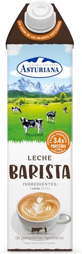 Central Lechera Asturiana, Leche UHT Barista TGA, 1 L (Paquete de 6)