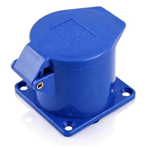 Prise de Courant Industrielle, Prise Femelle Industrielle et Prise Mâle Industrielle 32A, Fiche d'alimentation à 3 Broches 220‑250V Monophasé IP44 pour Camping-Cars et Caravanes