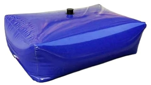 Vikbar förvaringsbehållare för vattenblåsa, Akut vattenblåstank Blå PVC Utomhus jordbruksbevattning 29-2113 gallon(1x1x0.5m/500L/132 Gallon)