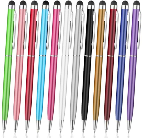 SULIKJHUI 12pcs Stylus-Set, Kapazitiver Eingabestift, mit Kugelschreiber