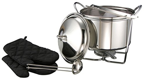 Haushalt International HI Feuerzangenbowle Set 7 teilig in Silber/schwarz, Edelstahl, 18 x 18 x 10 cm