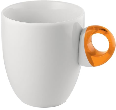 Guzzini Art&Cafe - Tazzina da caffè con Manico in Acrilico, Colore: Arancione