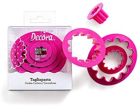 0255308 Decora Kit 4 CORTADORES ÓVALO Rizado 1,5-3,5-5,5-9 H2,2 CM