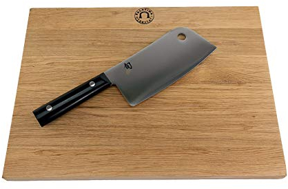 Kai Shun Classic Bundle | Couteau de boucher japonais DM-0767 | + grande planche à découper robuste en chêne 40 x 30 cm