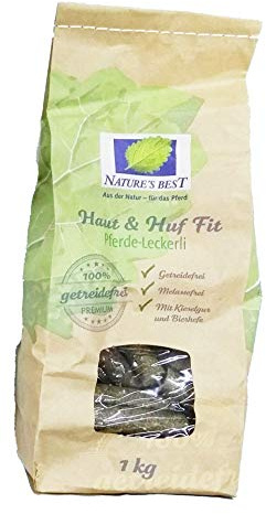 NATURE'S BEST Haut und Huf Fit - Apfel Leckerlis für Pferde - 1 kg