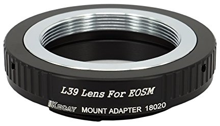 KECAY Adaptateur Monture Objectif Convertisseur/Bague d'adaptation Adapter Ring pour Leica M39 LTM L39 39mm Lentille à Canon EOS-M EF-M Mount Camera EOS-M M2 M3 M10 - L39 à EOSM M39-EOSM
