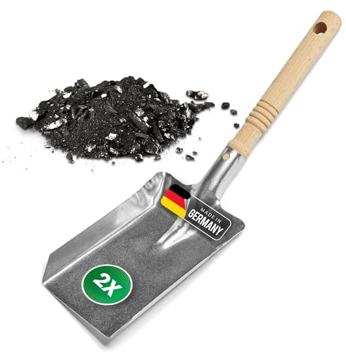 Kohleschaufel Kohlelöffel Ascheschaufel Schaufel Kamin Ofenschaufel (2, Kohleschaufel verzinkt)
