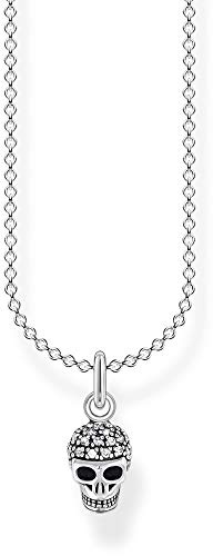 Thomas Sabo Chaîne tête de mort Argent Sterling 925, Noirci