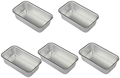 Cabilock 5st Pfannen Mini Tiefe Brotbackform Kastenform Klein Brotform Kuchenbackblech Brotdose Käsekuchen Dose Kochplatte Französisches Brot Toastpfanne Kuchenform Backen Antihaft Kochtopf