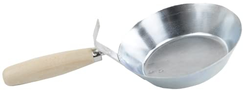 Toolty Masonry Scoop, Construction Pan - 170mm (6.69) - Wooden Handle - Galvanized Steel - Plaster, Water, Hand Tools, DIY - TLTY-0411