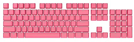 Corsair PBT Double-Shot Pro Keycap Mod Kit - Double-Shot PBT Keycaps - Rogue Pink - Standard Bottom Row - Textured Surface - 1.5mm Thick Walls - O-Ring Damper, Standard Bottom Row
