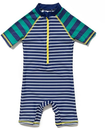BONVERANO Traje baño bebé protección Solar UPF 50+ Cierre Cremallera (Verde, 18-24 Meses)