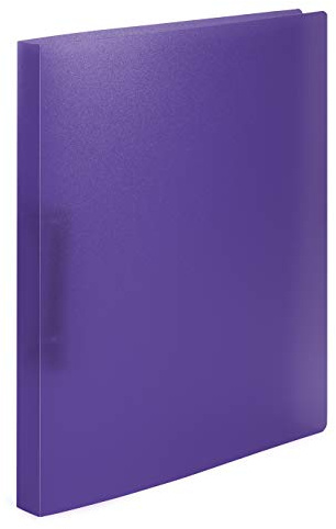 HERMA Ringbuch A4 Schmal 2 Ringe Nachfüllbar Violett Transluzent 60 Stück | 25 mm Rückenbreite | Kunststoff (PP) | Leicht transparent | Abwischbar | Stabiler Ringordner mit Niederhalter für Kinder