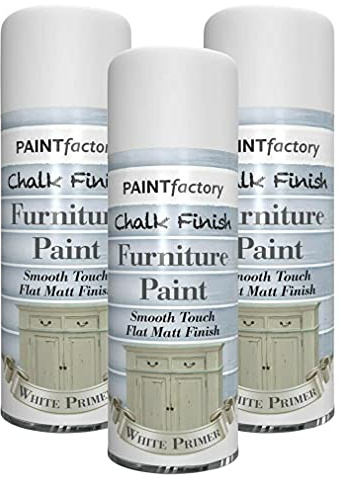 HOMION Chalk finish furniture chair table desk shelve spray paint aerosol smooth touch (3, Premier white)