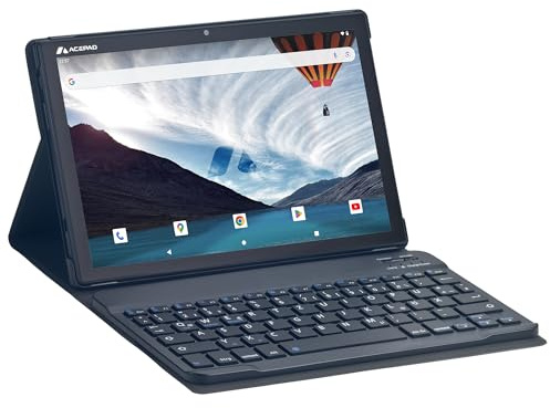 Acepad A151 Tablet mit Tastatur, 10,1 Zoll, 128 GB, 18 (6+12) GB RAM, Android 16, 4G (LTE), Performance T616 Octa-Core, Dual-SIM, 10, Dual WLAN+, BT5, Markenqualität (Mit FIX BT-Tastatur)