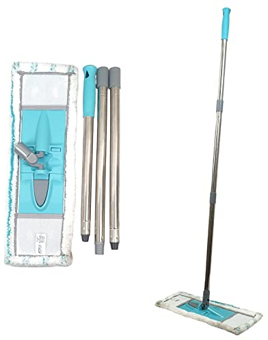 Microfibre Mop with Metal Handle for all hands Washable Removable Cleaning Pad for Cleaner Laminate Floor Wood Tile and Hardwood
