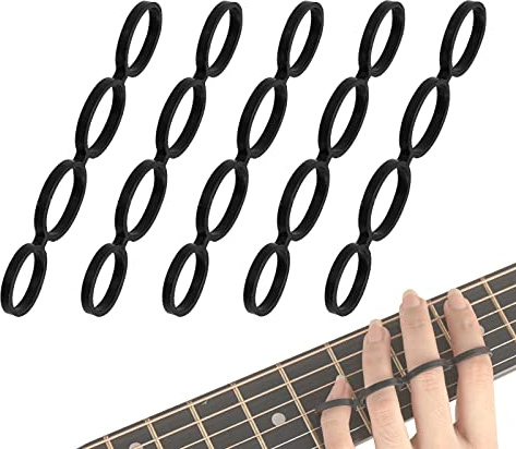 Musiin Finger Exerciser for All Instruments Adjustable Tension Dexterity Improvement Grip Strength Trainer Guitar Finger Exerciser to Increase Speed 5 Packs