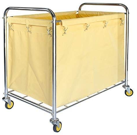 NISMIA Wäschekorb mit Rollen, Wäschewagen Großer Wäschekorb-Sortierer Auf Rädern, Haushaltsservice-Reinigungswagen for Krankenhaus, Hotelzimmer, Schönheitsklinik, Schule