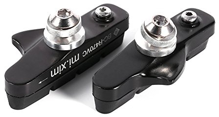 Fahrrad Bremsbeläge Set, 55mm Mountainbike V-Brake Blocks Aluminiumlegierung Universal Bike Brake Blocks Kit(Schwarz)