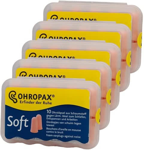 Ohrstöpsel aus Schaumstoff I soft I 5x 10er Sparset I plus Pharma Perle Duschgel