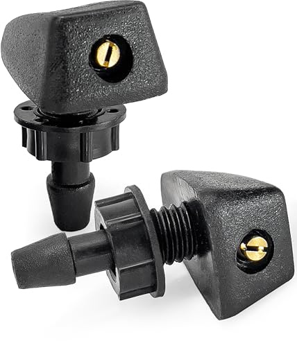 Click&Fit Ugelli universali per lavavetri, confezione da 2, spruzzatori d'acqua regolabili, adatti alla maggior parte delle auto e dei camion - Accessori per veicoli per tergicristalli