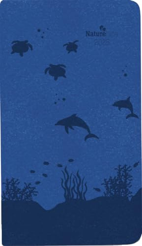 Alpha Edition - Taschenkalender Nature Line Ocean,9x15,6cm, Taschenplaner mit 128 Seiten, Notizbereich, Adressteil, Mondphasen, Monatsübersicht und internationales Kalendarium