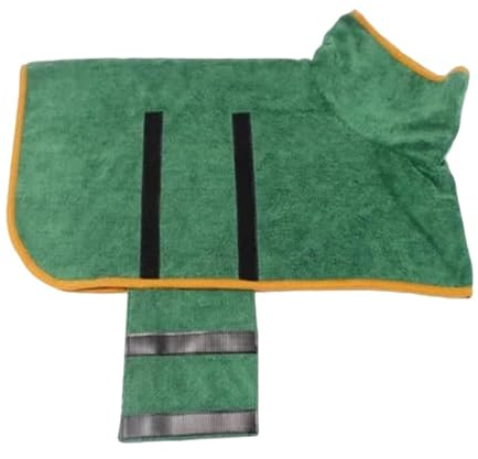 gadmaster Dogcuddlie Hundebademantel Saugfähiger Mikrofaser Hundebademantel mit Klettverschluss für mittelgroße Hunde - ideal nach dem Baden oder bei Regen und Schnee