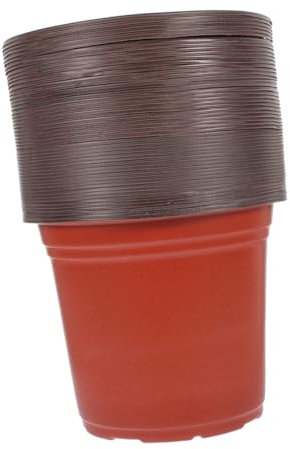 Mipcase Lot de 50 Pots De Fleurs en Plastique pour Plantes Conteneurs De Plantation Polyvalents Drainage pour La Maison