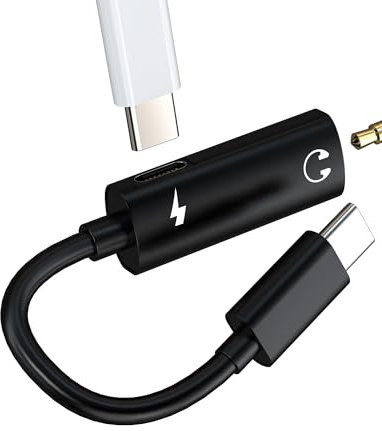 Adattatore USB C a 3.5mm Cuffie per Apple iPhone15 Pro compatibile per Samsung Audio Aux Type C Ricarica Auricolari Splitter Microfono Headphone Sdoppiatore Convertitore Auto Dongle Accessori 3.5+tp