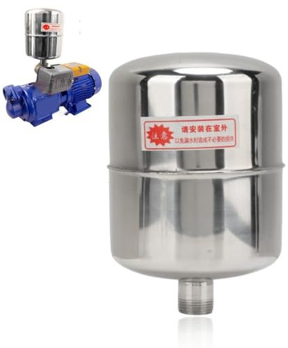 Serbatoio A Pressione, 2L in Acciaio Inossidabile Per Pompa Dell'acqua,serbatoio Ad Aria Compressa Senza Perdite Membrana Autoadescante Interruttore A Pressione Accessori