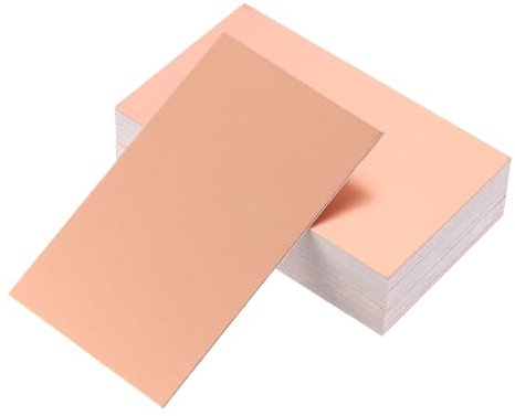 QUARKZMAN 50 visitkort på 9,5 cm x 2 cm kartong tomma visitkort för laserskrivare små meddelandekort graffiti scrapbooking gör-det-själv kort, roséguld