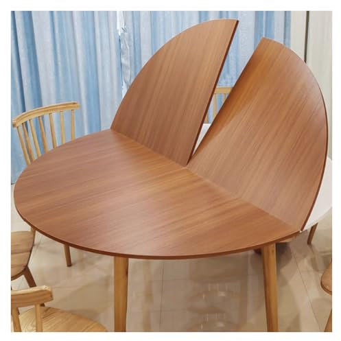 Estensore per tavolo rotondo pieghevole personalizzato 120 200 cm cerchio tavolo da banchetto tavolo temporaneo barbecue da tavolo per garage giardino terrazza finitura teak 120 cm diametro
