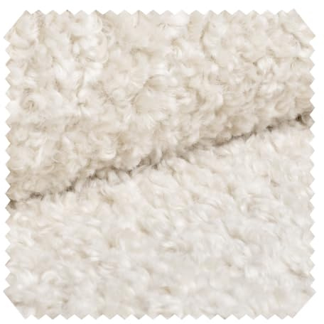 novely® ROLAND Kuschelweicher Bouclé-Polsterstoff - 560 g/m², Extra Volumen - Strapazierfähiger Möbelstoff - UV-Beständiger (7/8 Bezugsstoff - Pflegeleichte Meterware 1 lfm Farbe: 03 Hellbeige