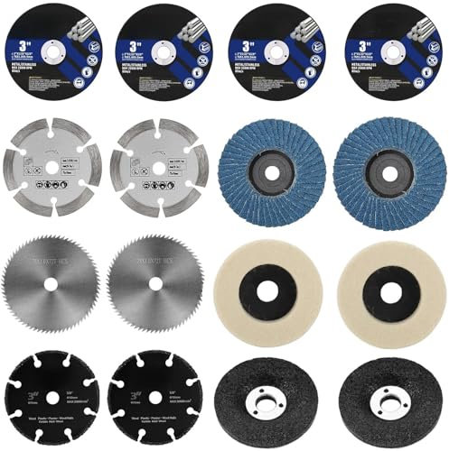 Sharrqing 16 Pezzi/Set 75mm Disco da Taglio in Metallo 3 Pollici Mini Lama for Sega Disco da Taglio in Pietra Disco diamantato for smerigliatura di Piccoli Angoli