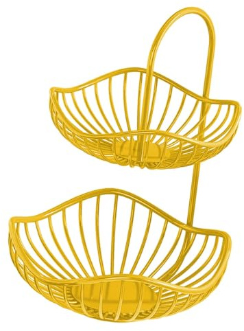 predolo Frutero organizador de encimera de cocina multiusos de alambre de metal minimalista, soporte para frutas para decoración de granja, 30x40cm