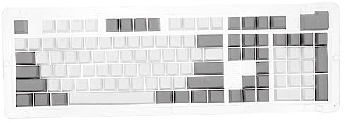 Tastiera e Mouse, Tasti Meccanici Bianchi, Set da 104 Tasti, Forniture per Ufficio e Scuola