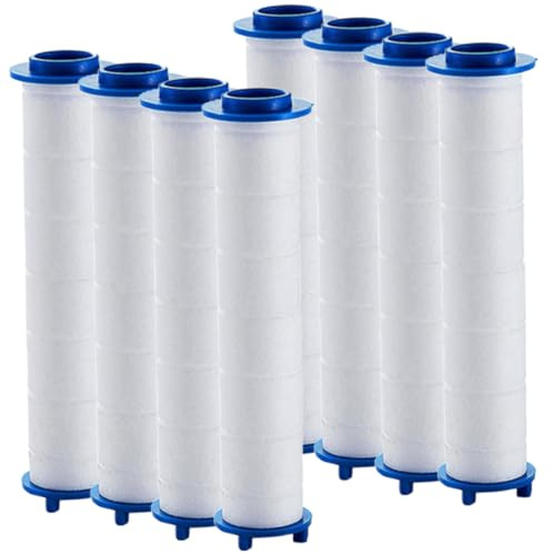 WEKADRIN 8 pièces Filtre de Remplacement Coton PP pour Douchette Filtre Calcaire Haute Pression pour Salle de Bain Compatible Pommeau Filtrant
