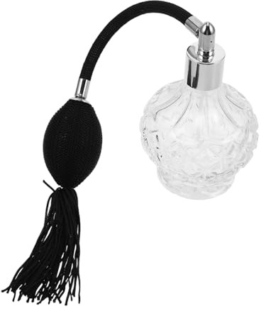 LALADEFIEE Botella de Perfume Vintage de Vidrio Recargable con Atomizador de y Larga Frasco Clásico para Viaje y Diario