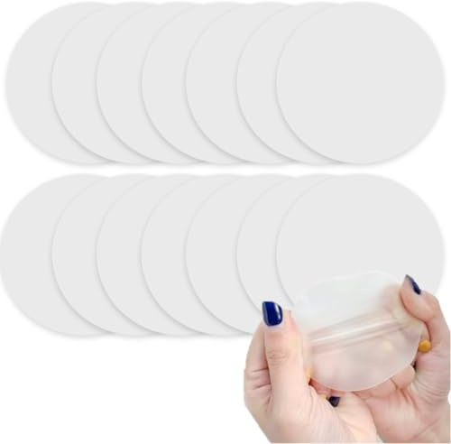 Solaughguy Aufblasbares Vinyl-Reparaturset, 20 Stück, 7,5 x 7,5 cm, wasserdichte Flicken für Schwimmringe, Luftbetten, Zelte, aufblasbare Pools und Boote, kompatibel (rund)