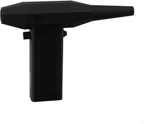 Ventilador turbo recargable de mano de 140.000 RPM 62m/s con batería de 8000 mAh para eliminación de nieve, polvo, soplador de agua, color negro