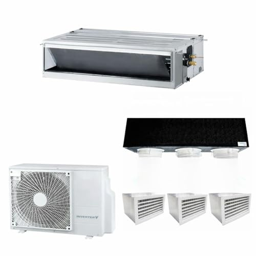 Condizionatore Canalizzato Econo18000 BTU Inverter R32 A++ con Kit Plenum 3 Vie – Climatizzatore in Pompa di Calore Mod. CM18F.NA0