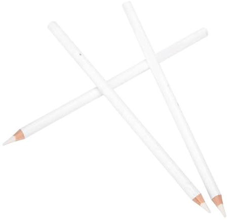 Wakects Lápiz de Carbón Blanco de 3 Uds, Bolígrafo para Resaltar Arte de Madera para Dibujar en Papel Oscuro, Suministros de Dibujo Profesionales para Artistas