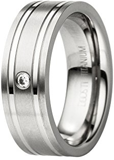 DOOSTI Freundschaftsring/Partnerring Gentle Titan mit Gratis Gravur