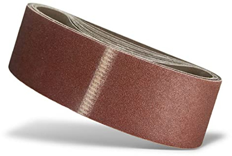 MENZER Red Schleifbänder, 533 x 75 mm, f. Handbandschleifer, Normalkorund (10 Stk.) K100